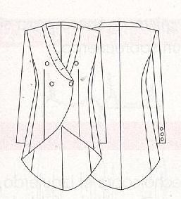 PATRONES №2 TALLAS GRANDES 2011 EXTRA.  Модель 4. Комбинированная юбка. Технический рисунок