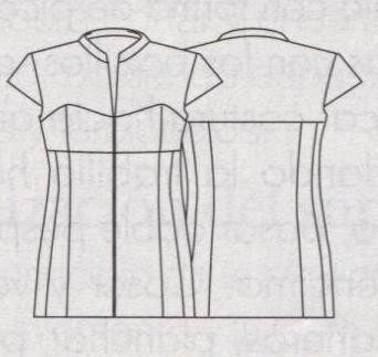 PATRONES №296 ESPECIAL OTONO/INVIERNO 2010 сентябрь модель 4. Блуза бюстье LE CORTE  INGLES. Технический рисунок