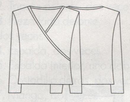 PATRONES №2 TALLAS GRANDES 2011 EXTRA.  Модель 30. Блуза с запахом. Технический рисунок