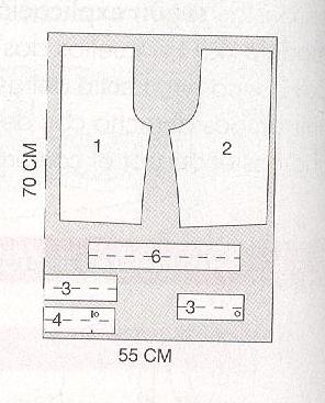 PATRONES №311 AVANCE PRIMAVERA 2011 декабр Модель 35. Белые штанишки Схема раскроя