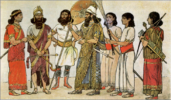 Ассирия. Царь и его свита
