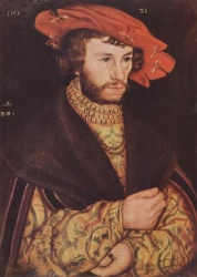 Лукас Кранах Старший. Портрет молодого мужчины в берете 1521Шверин. Государственный музей, картинная галерея
