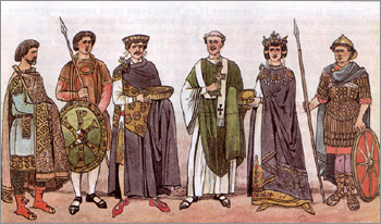 Император Юстиниан и императрица Феодора с придворными приносят жертвенные дары VI в