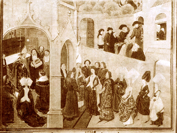 Миниатюра из книги Жана Манзеля Ок. 1425-1435 гг