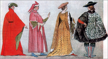 Итальянский костюм эпохи Раннего Возрождения 