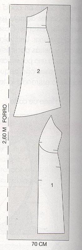 PATRONES extra №4 FIESTA 2011 Модель 7. Черное платье Схема раскроя