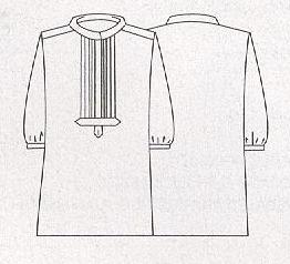 PATRONES №308 ESPECIAL otono 2011 сентябрь Модель 39. Блуза с рисунком CORTEFIEL Технический рисунок