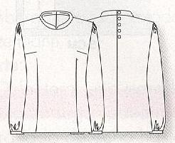 PATRONES №298 JOVEN 2010 ноябрь Модель 23. Блуза с застежкой сзади. Технический рисунок