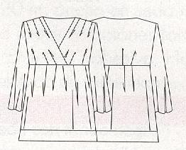 PATRONES №301 ESPECIAL PRIMAVERA 2011 февраль Модель 37. Блуза с рисунком H&M. Технический рисунок