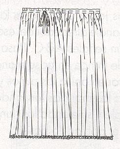 PATRONES №301 ESPECIAL PRIMAVERA 2011 февраль Модель 40. Длинная юбка H&M. Технический рисунок