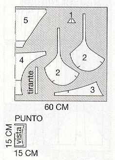 PATRONES №294 PLENO TEMPORADA Verano 2010 июль Модель 15 Лиловый купальник. Схема раскроя